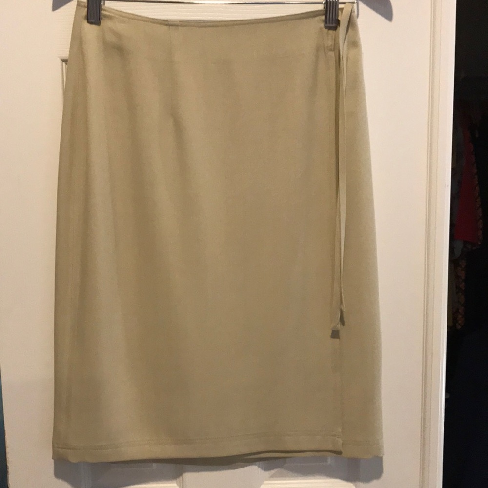 Beige wrap skirt